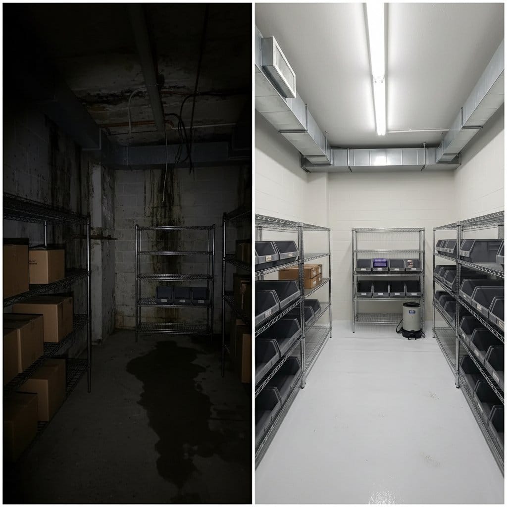 Mold Removal & Remediation restoration — crawl space of multi-family property in Ho-Ho-Kus, NJ